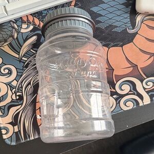 Clear Savings Jar with Black Lid